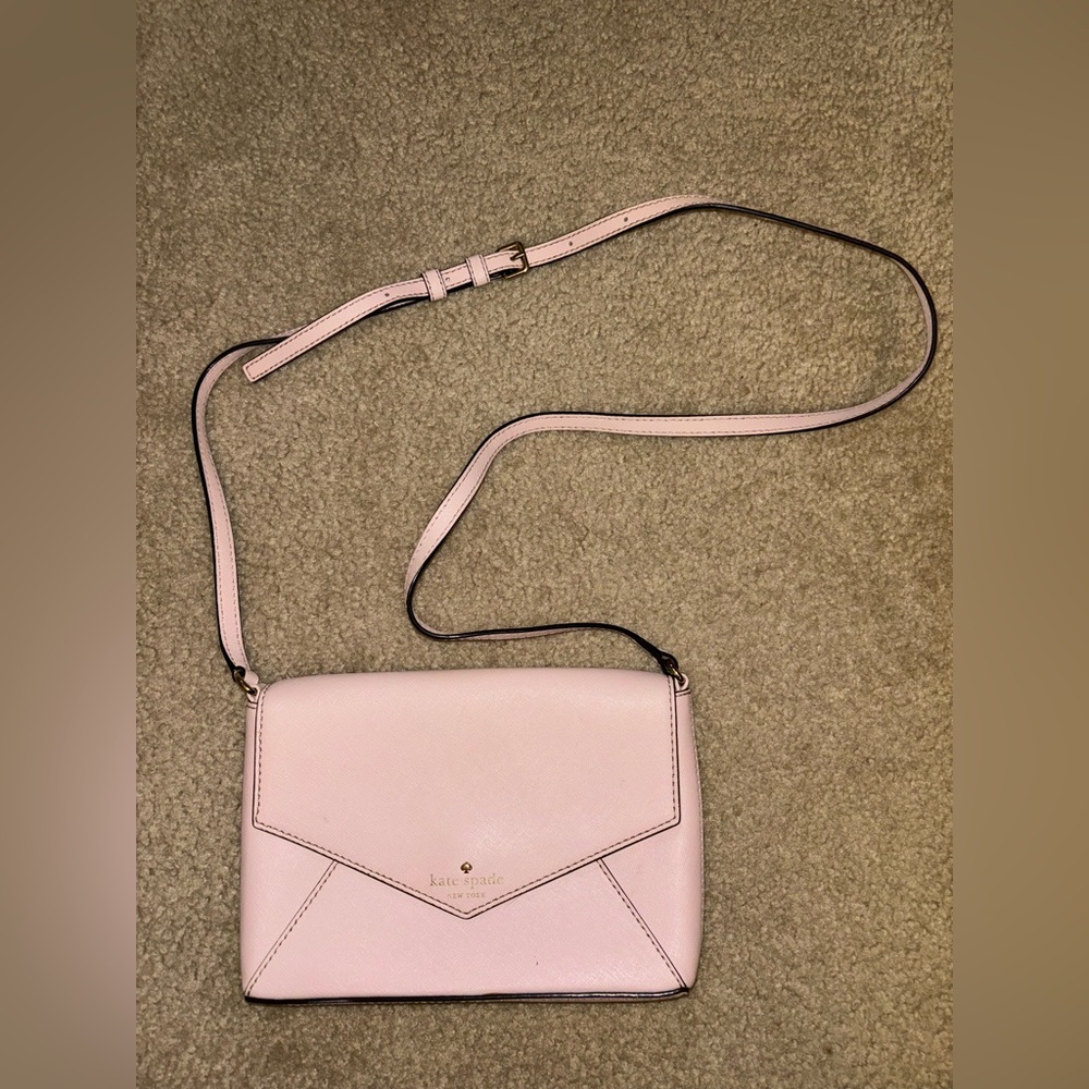Light pink Kate spade over the shoulder purse